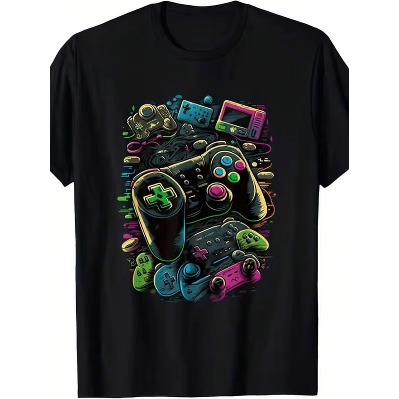 Retro Gaming Icons - Retro videogamecontroller-T-shirt voor heren en unisex