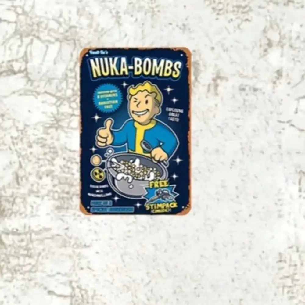 Retro Gaming Vault - Vault-Tec Nuka-Bombs metalen wandbord - Retro
