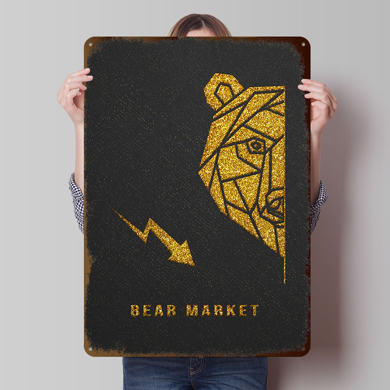 Retro Gaming Market - Gouden Beer Markt Metalen Poster Gepersonaliseerde