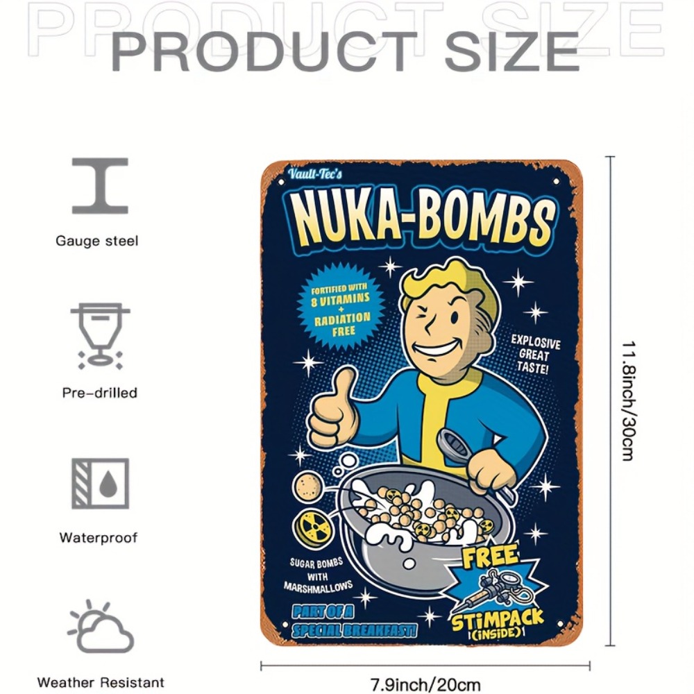 Vault-Tec Nuka-Bombs metalen w - Retro Gaming Vault recensie en prijs