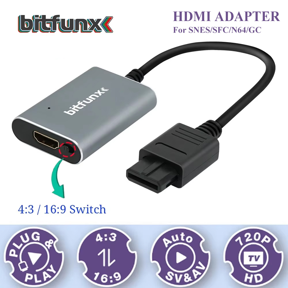 Bitfunx 720P Svideo/AV naar HD - Retro Gaming Best Console recensie en prijs