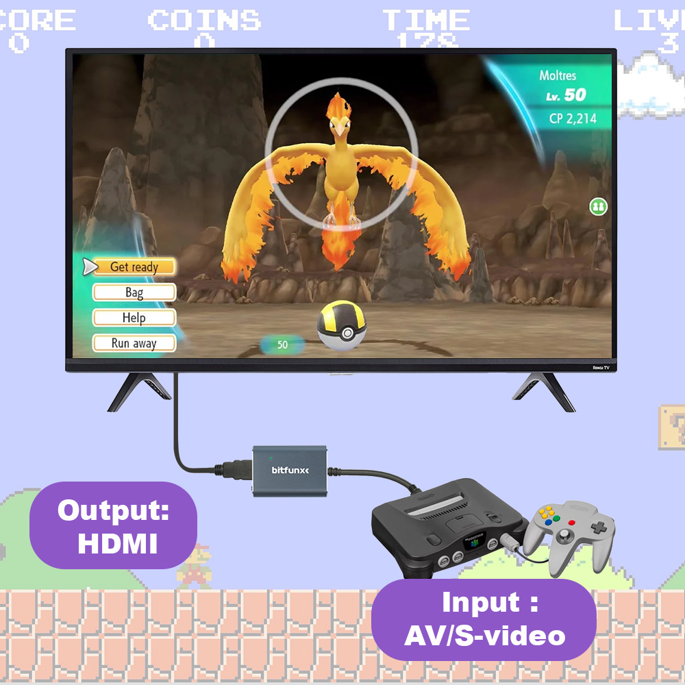 Bitfunx 720P Svideo/AV naar HD - Retro Gaming Best Console recensie en prijs